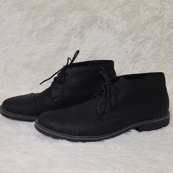PERRY ELLIS PORTFOLIO David Chukka Boots Black with Matt Finish - Size 11.5 - Picture 1 of 12